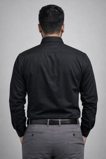 Men’s Black Premium Cotton Shirt