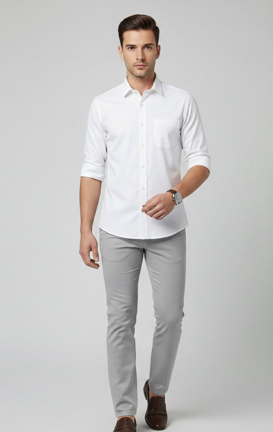 Men’s White Premium Cotton Shirt